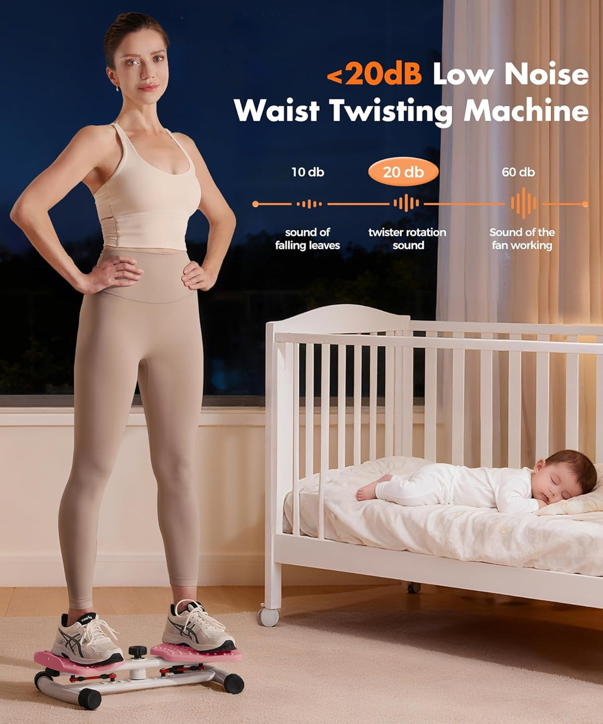 Waist Twister Board Quiet Ab Workout Machine with LED Monitor – Home Gym