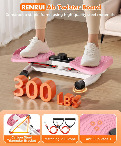 Waist Twister Board Quiet Ab Workout Machine with LED Monitor – Home Gym