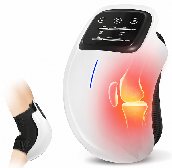 Cordless Knee Massager with Heat & Vibration Joint Relief & Stiffness